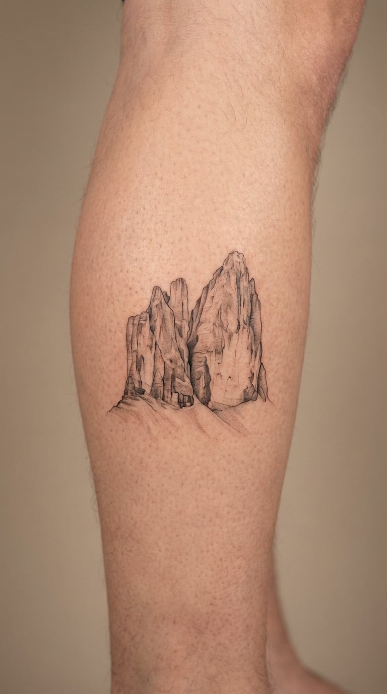 Micro-Realism Dolomite Peaks on the Side of the Calf
