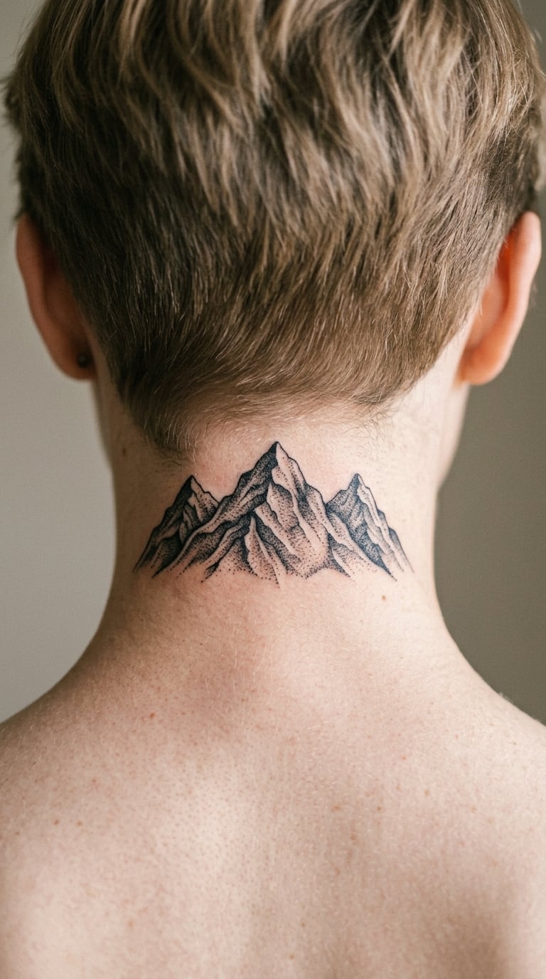 Dotwork Mountain Range