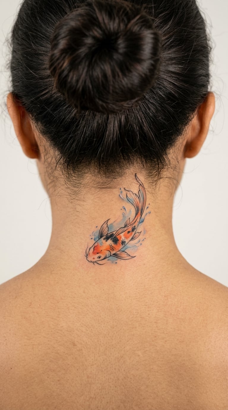 Small Koi in Watercolour Style