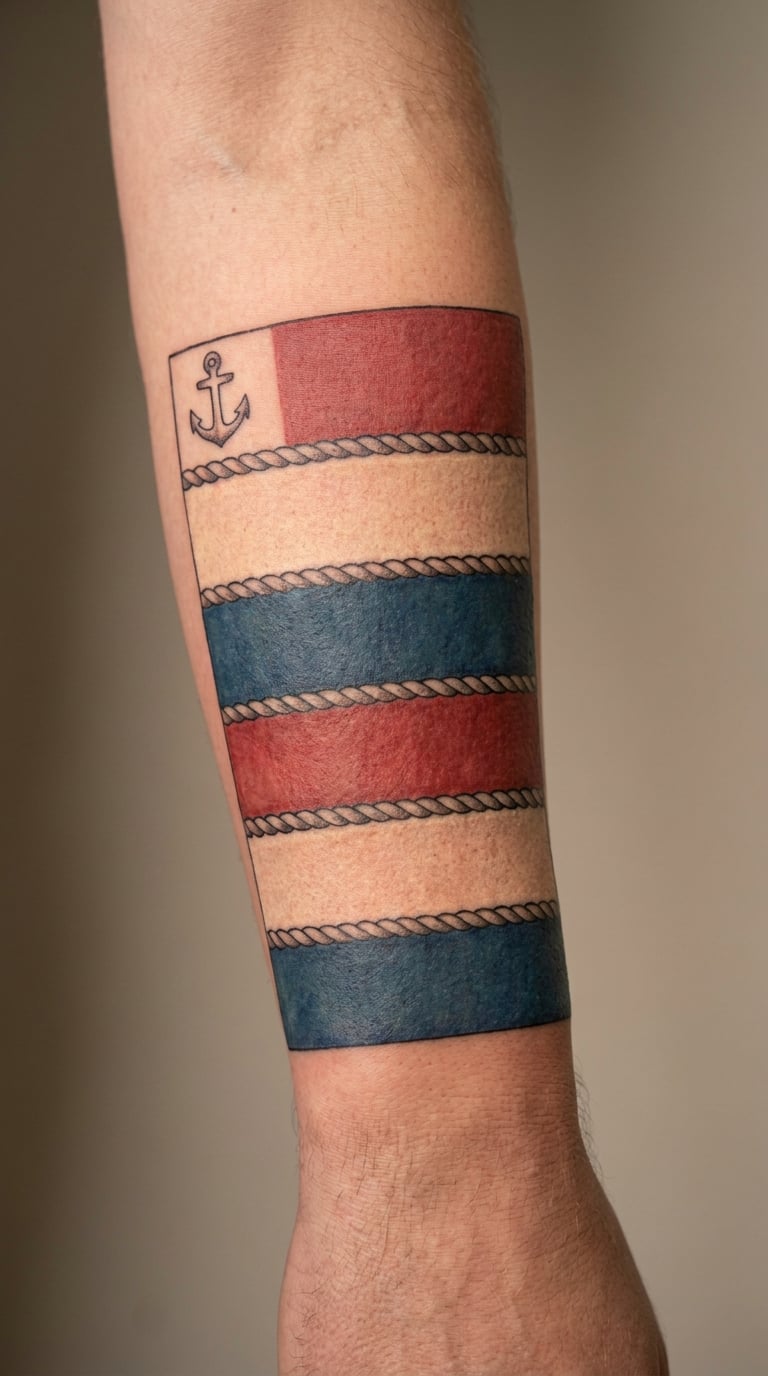 Navy Flag-Inspired Panel