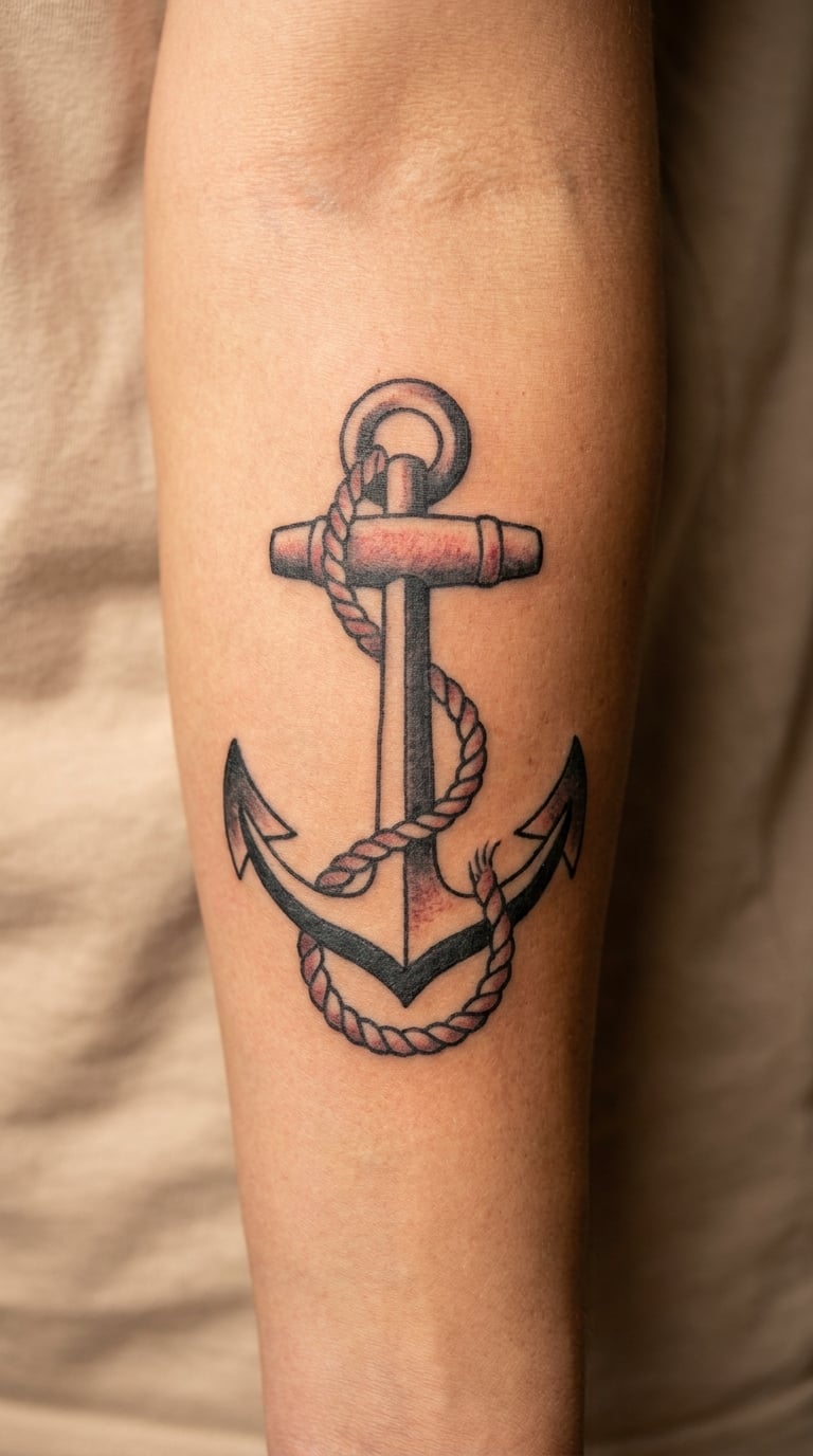 Old-School Rope and Anchor