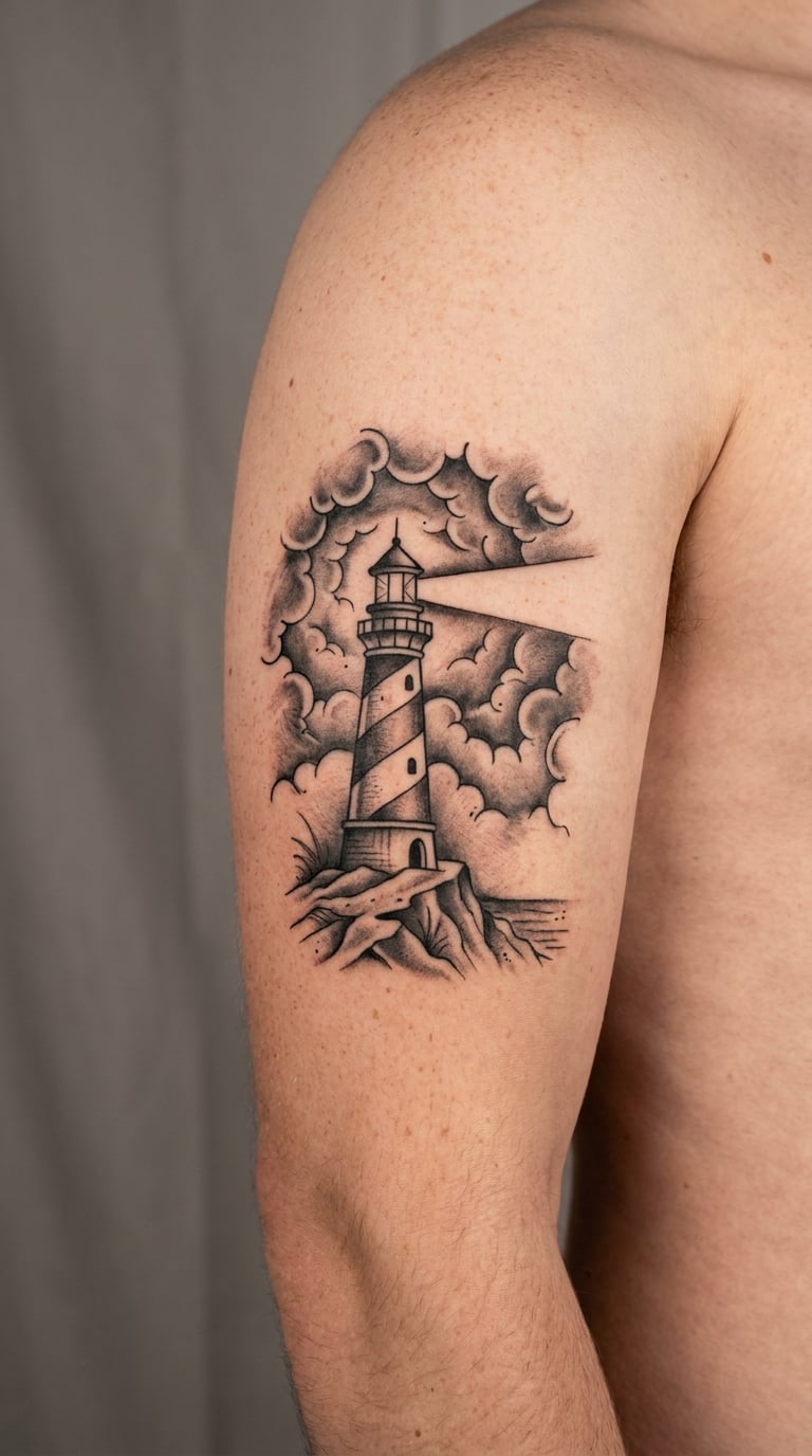 Lighthouse in a Storm