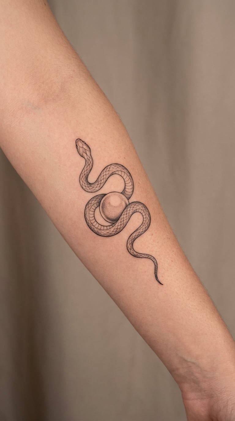 Pearl and Serpent Design