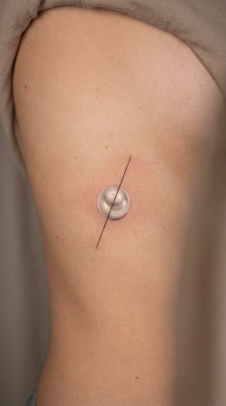 Broken Pearl with Fine-Line Seam