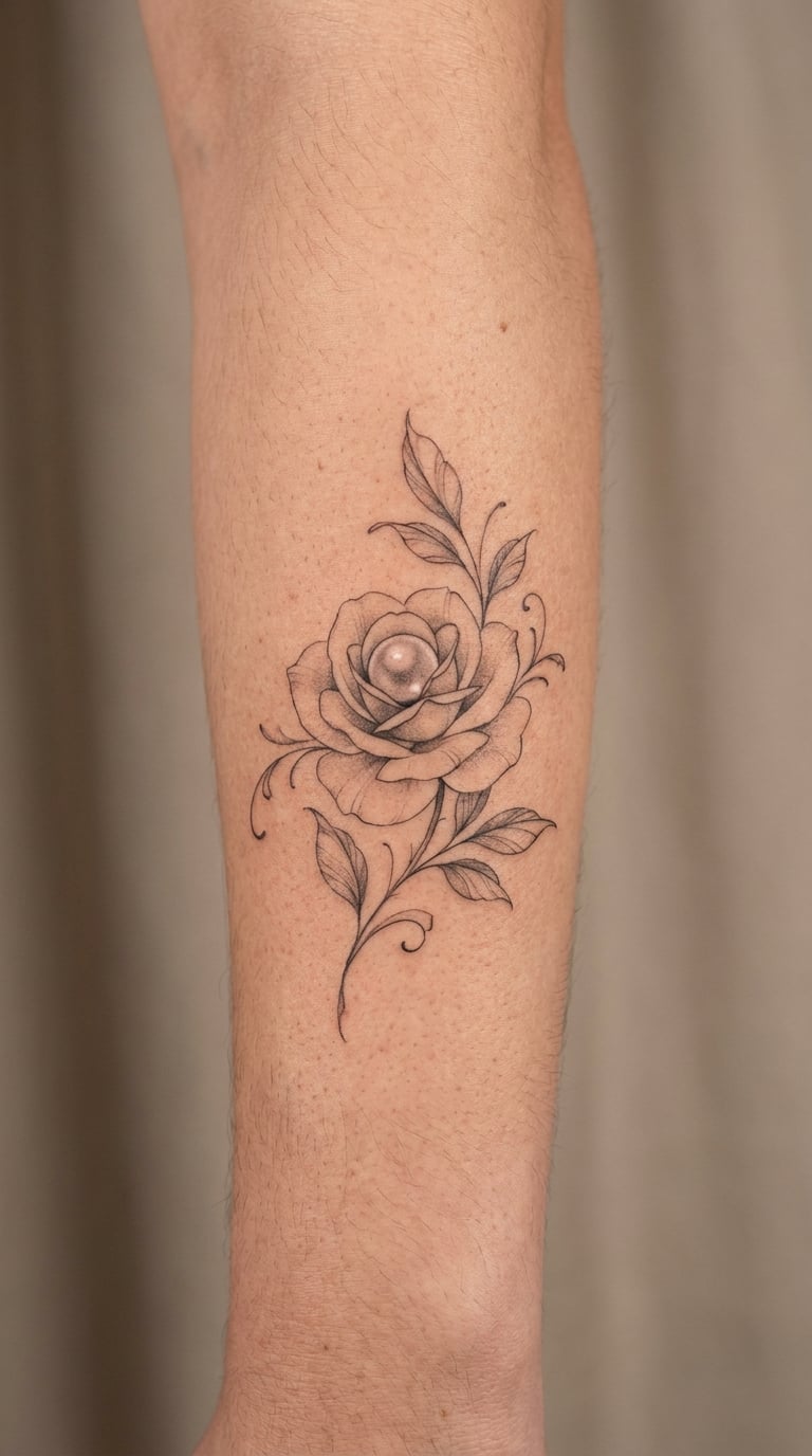 Pearl and Rose Botanical Design