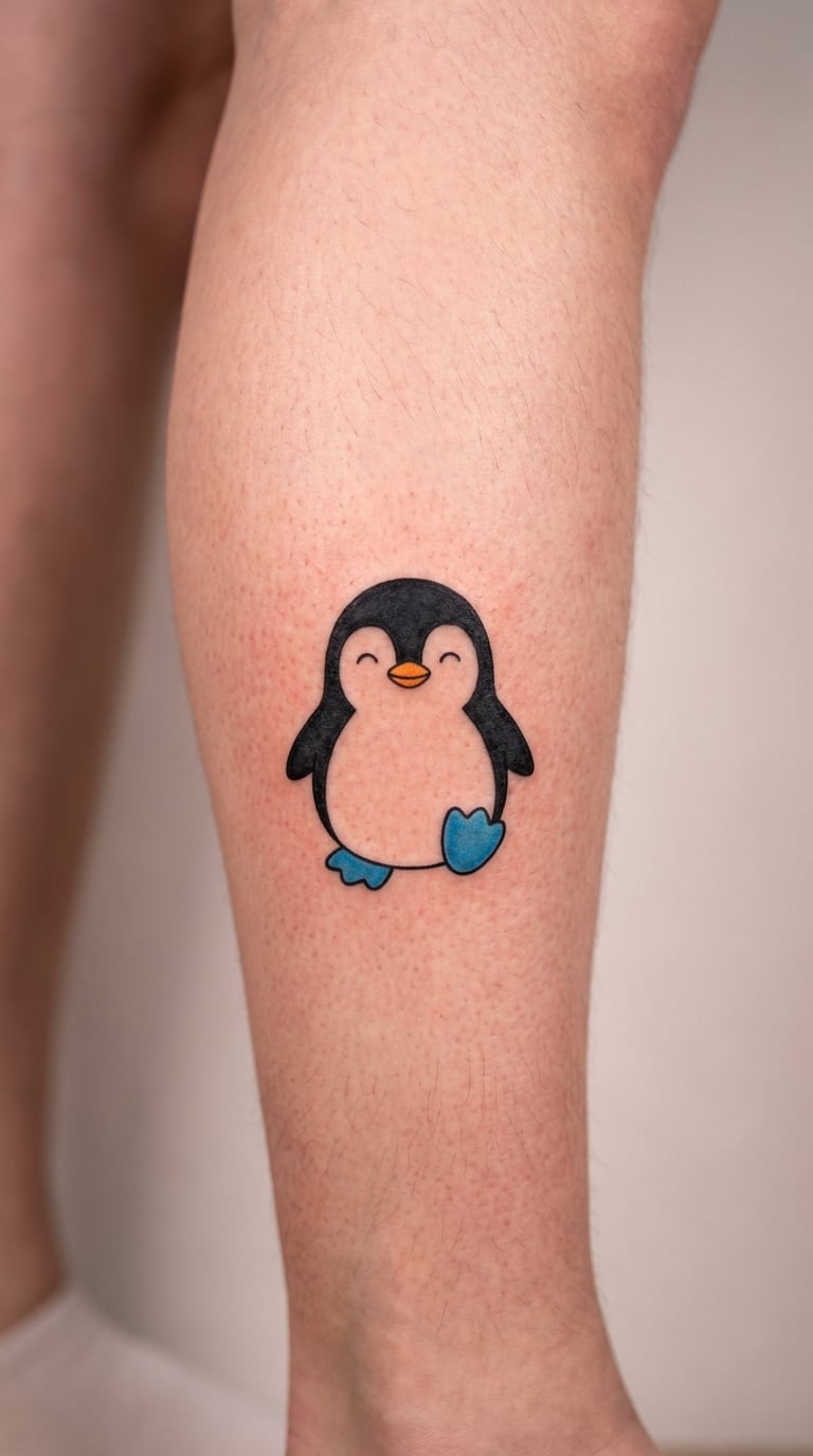 Colour Cartoon Penguin