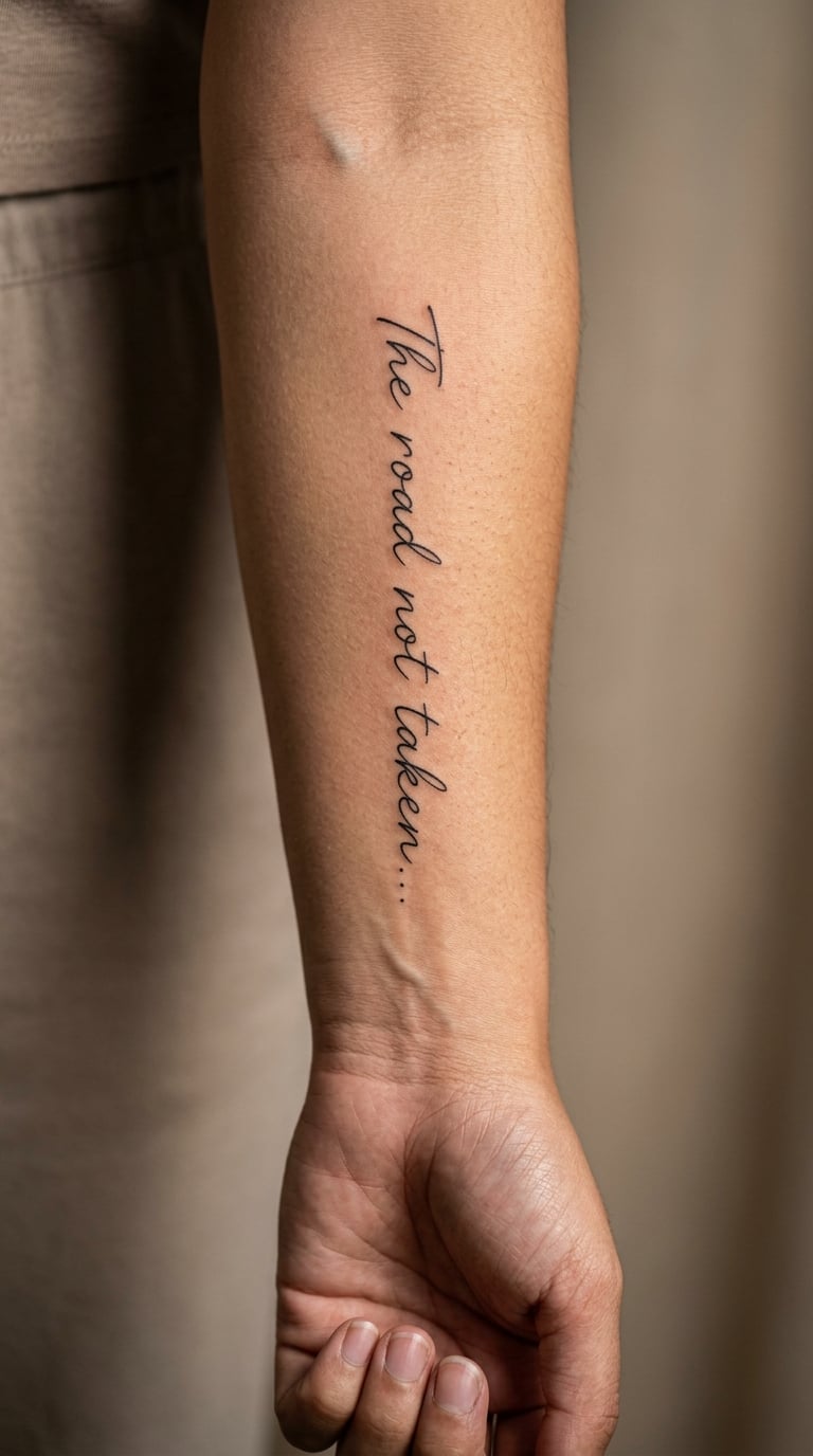 Famous Opening Line in Fine-Line Script