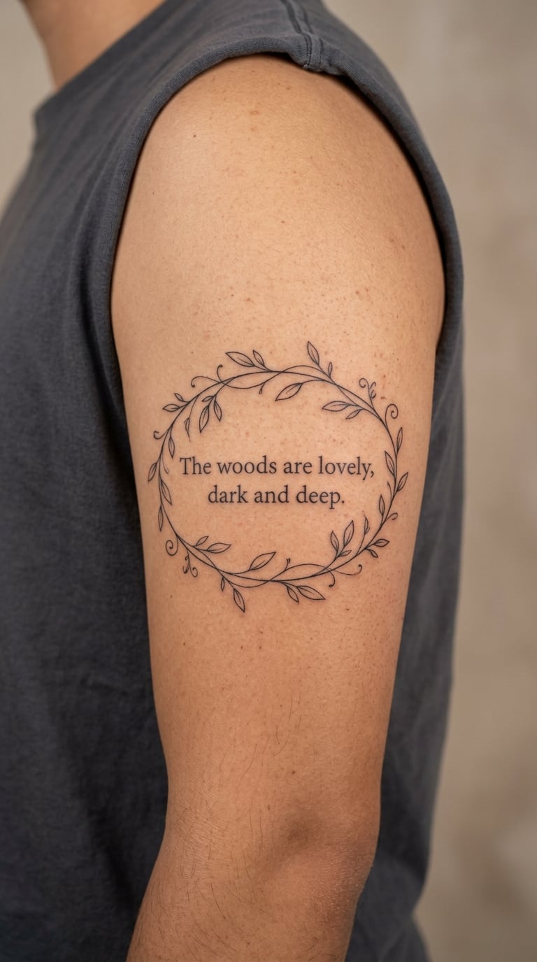 Tangled Vine Wrapping a Short Verse