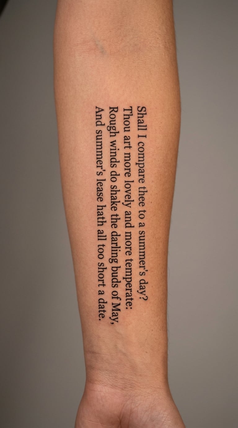 Shakespeare Sonnet in Column Script