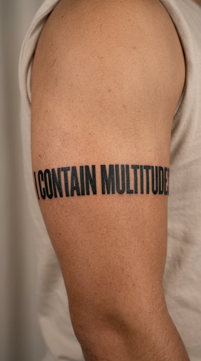 Walt Whitman Line in Blackwork
