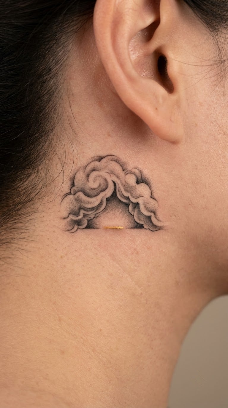 Storm Cloud with a Clear Patch of Sky