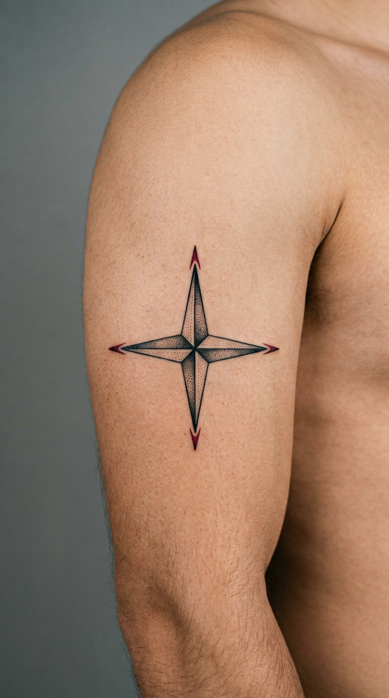 North Star with Four Compass Points