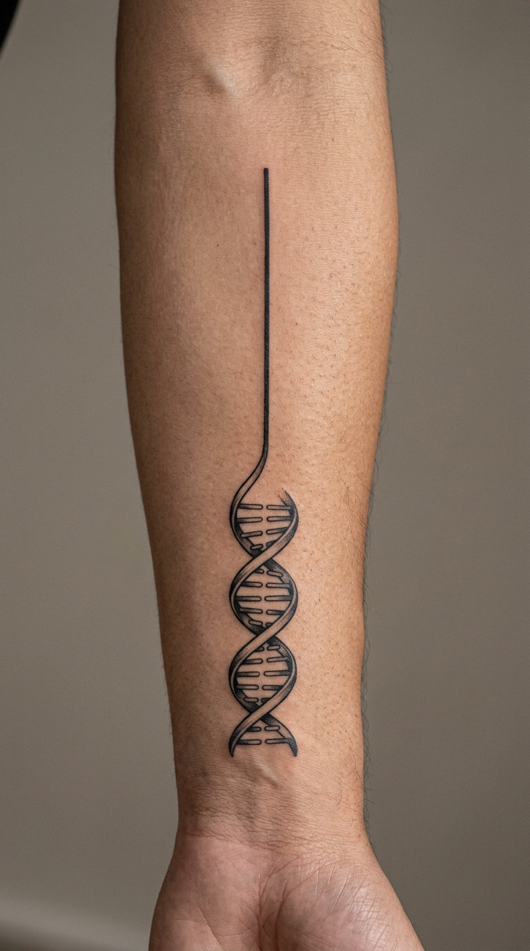 DNA Helix Becoming a Straight Line