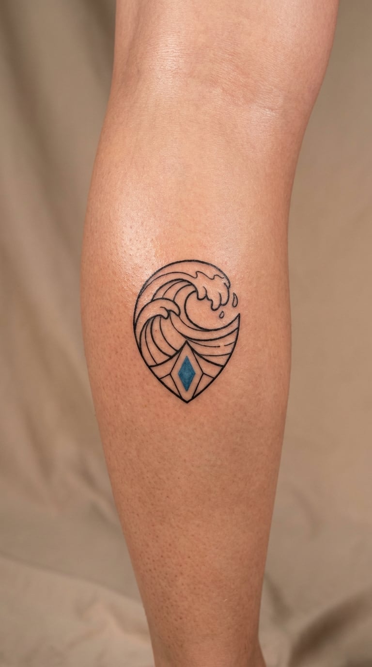 Wave Breaking Over a Small Shield