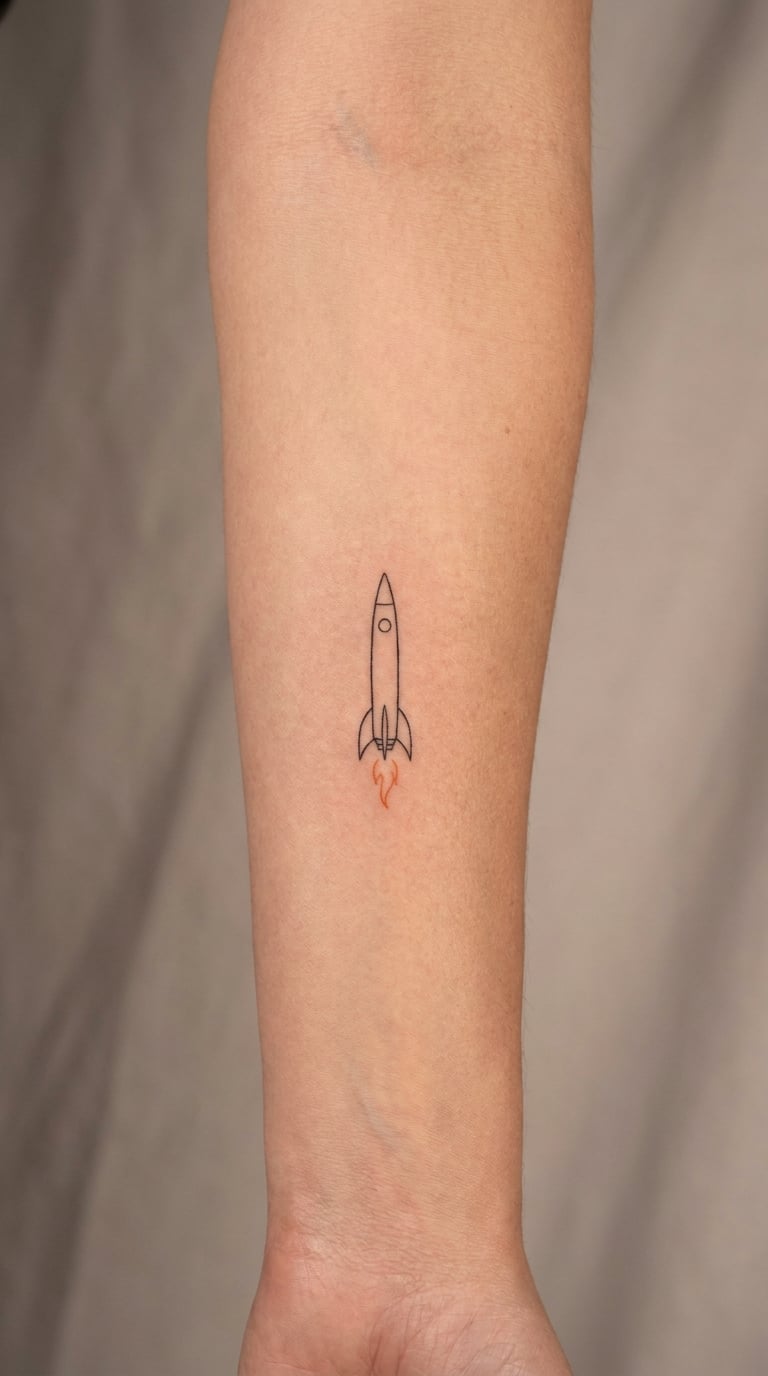 Minimal Fine-Line Rocket Launch