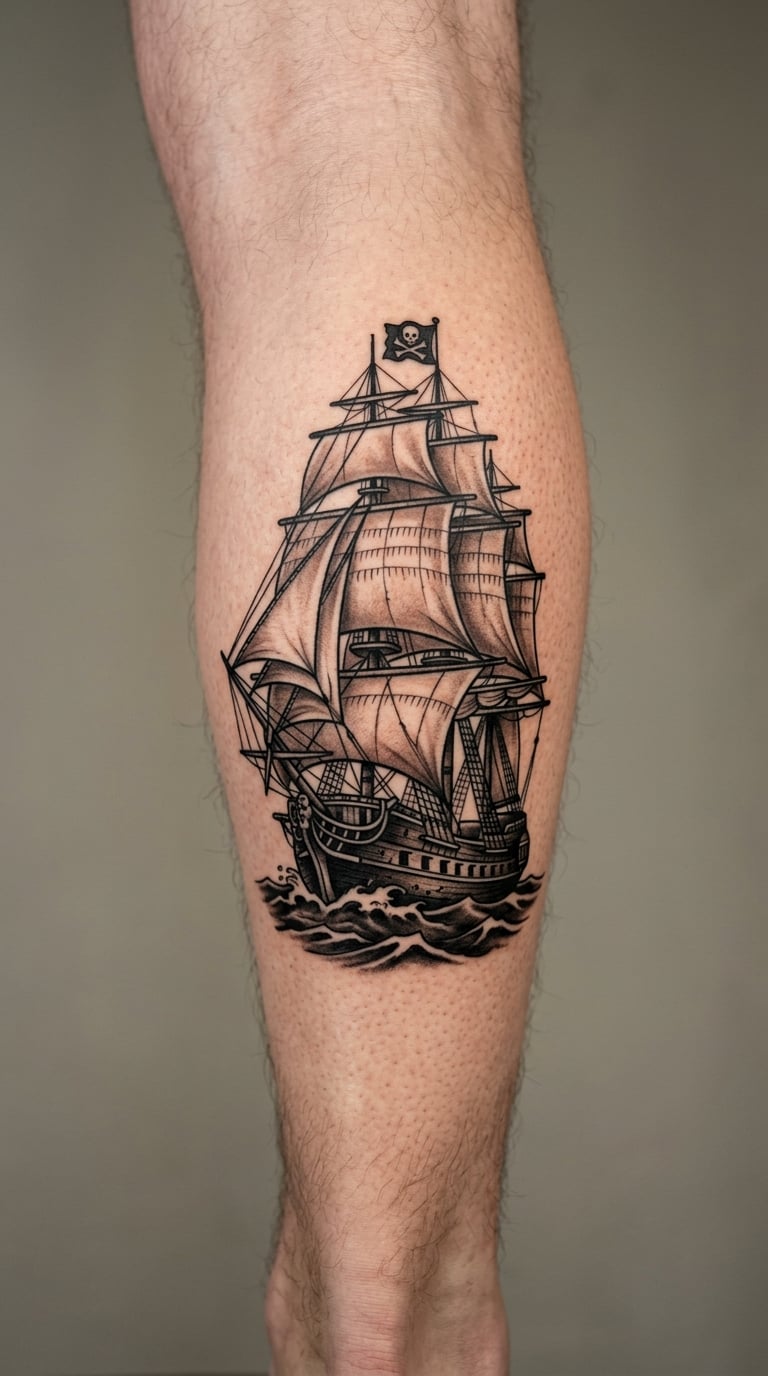 Pirate-Style Sailing Ship