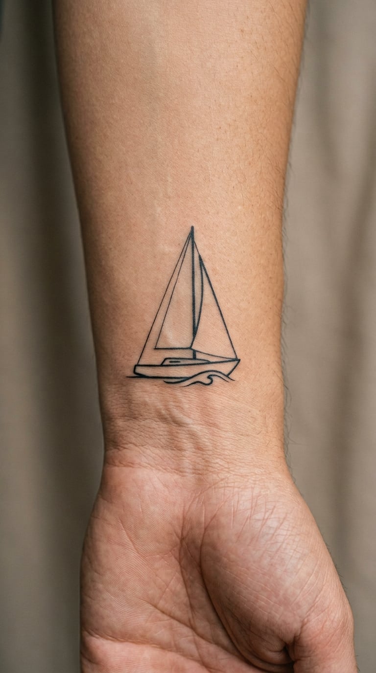 Single-Handed Sailboat on the Wrist
