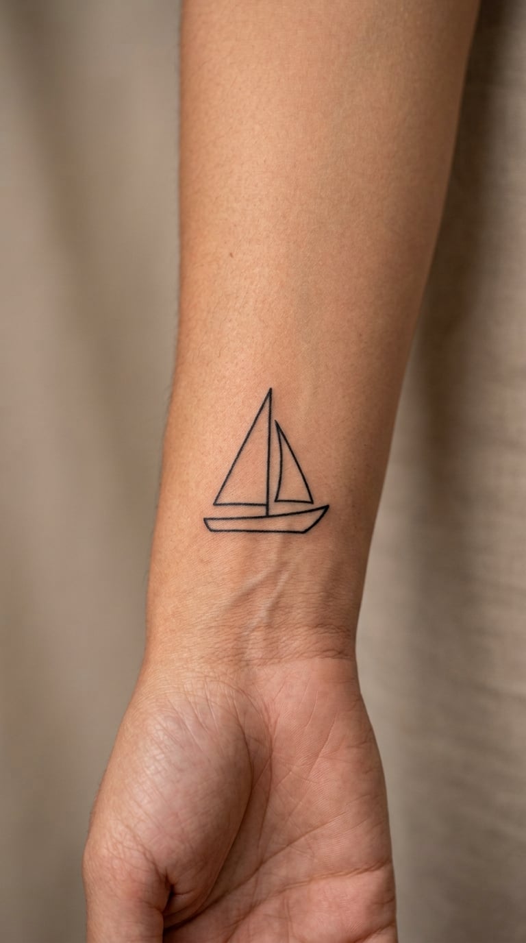 Minimalist Two-Sail Outline