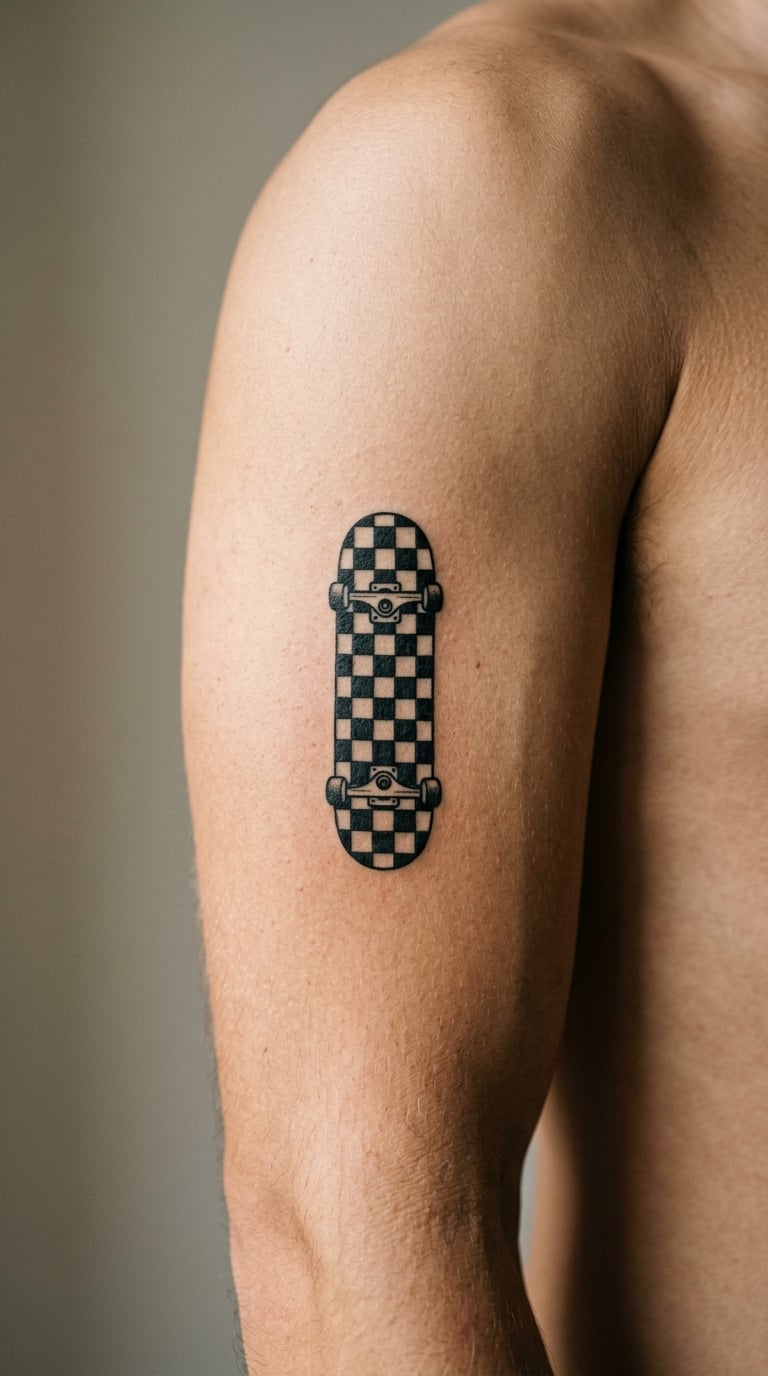 Checkerboard Skateboard Sleeve Element