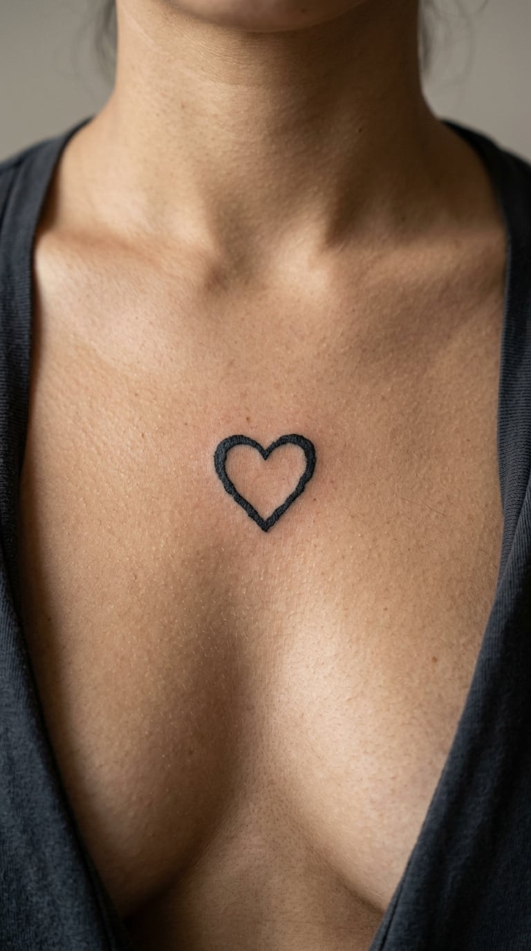 Minimal Dainty Heart With a Blank Interior