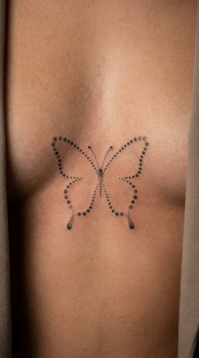 Dotwork Butterfly Made From Delicate Trails