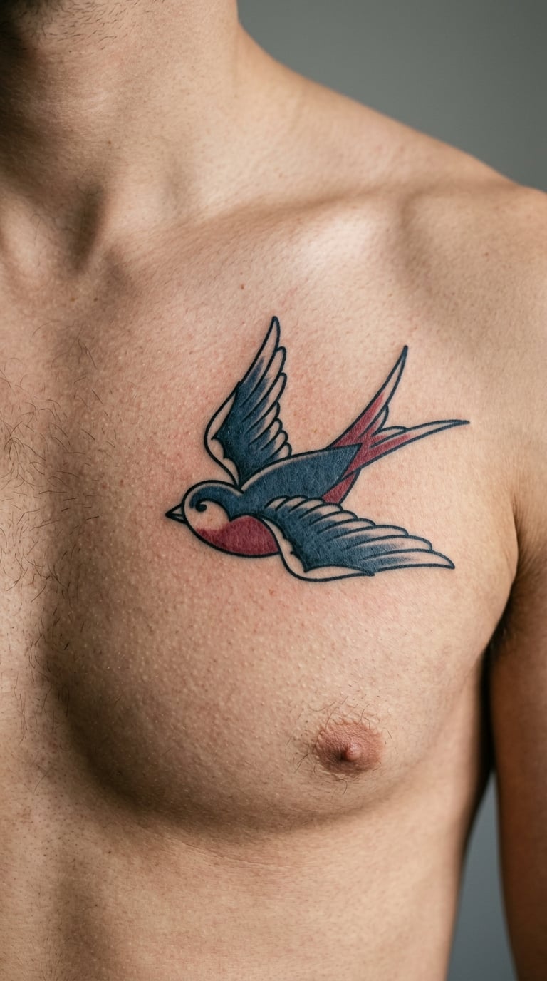 Tiny Swallow in Traditional Colours