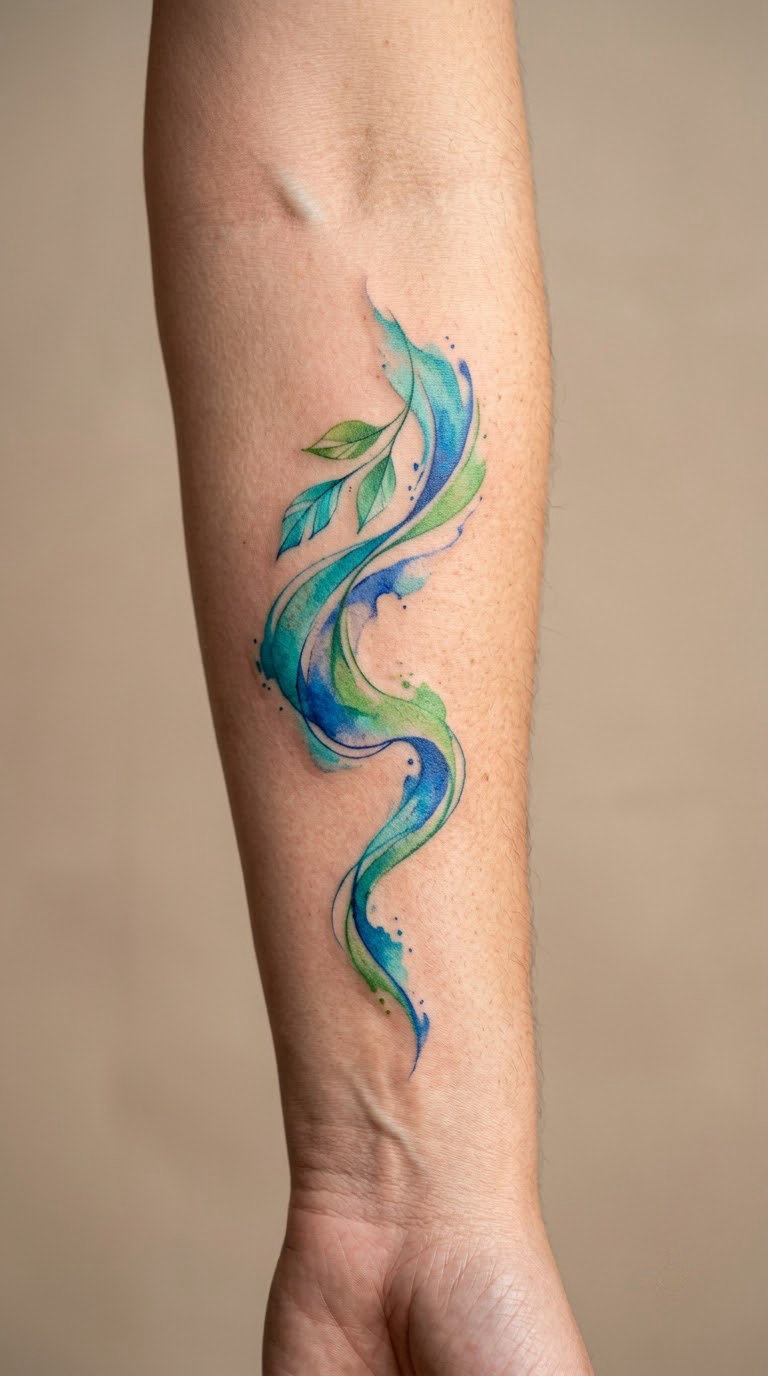 Watercolour Wind Ribbon