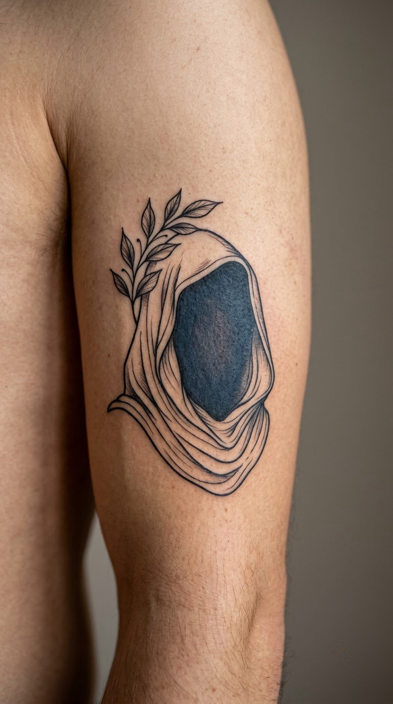 Stealthy Hood and Leaf Outline