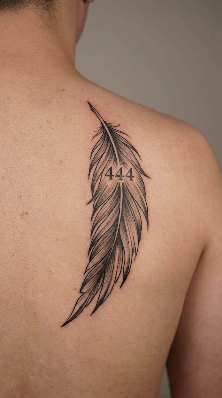 444 with Feathered Wings