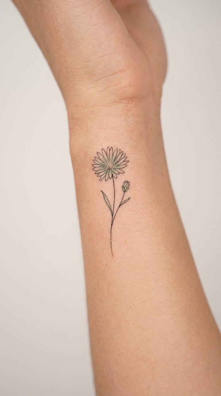 Fine-Line Single Aster Stem