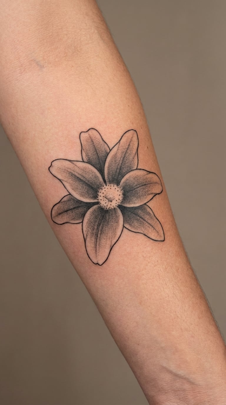 Black-and-Grey Stargazer Aster