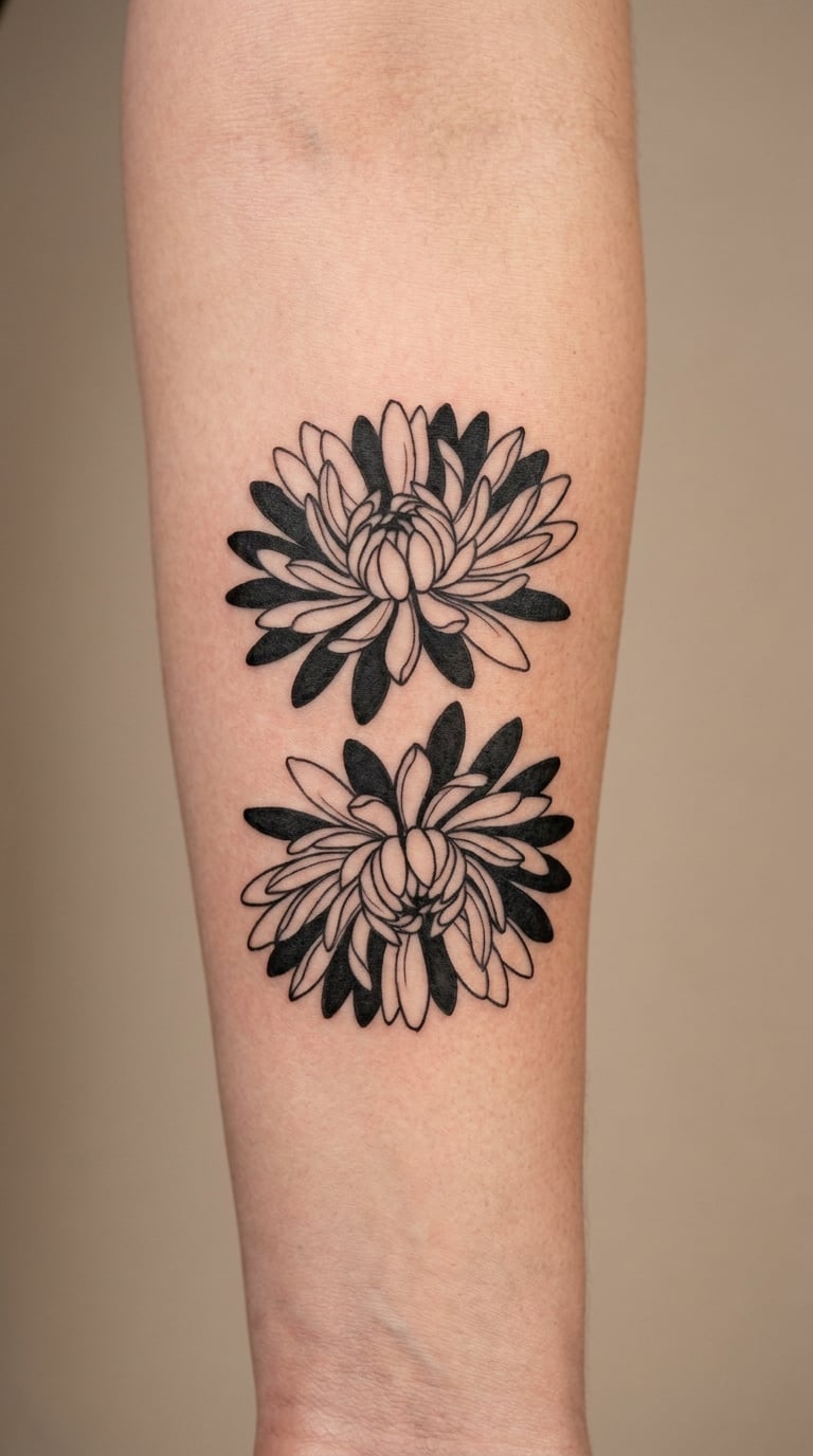 Stencil-Style Aster Pair