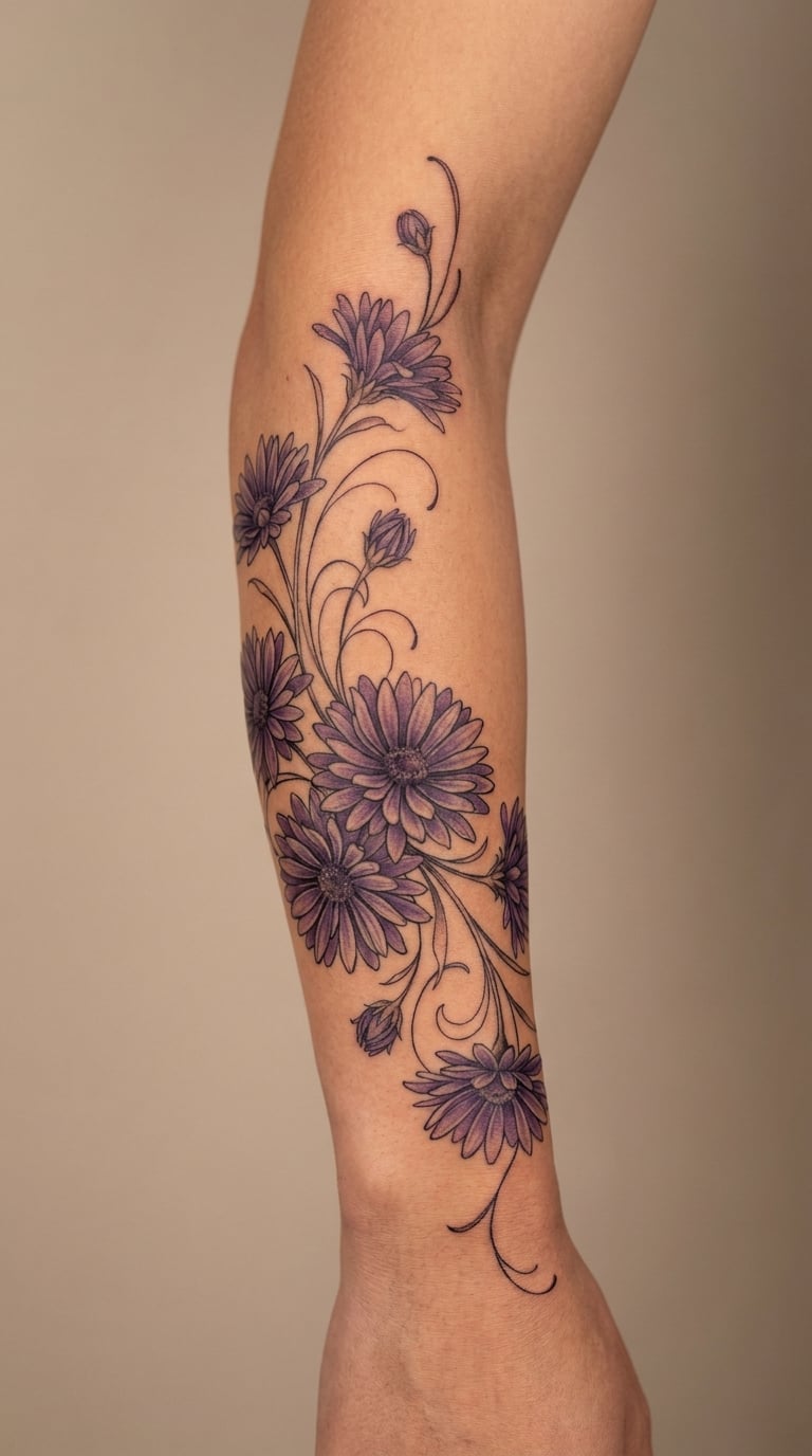 Purple Aster Forearm Panel