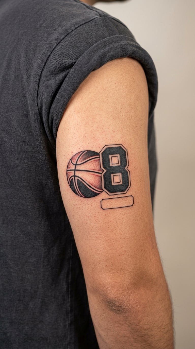 Number and Basketball Nameplate
