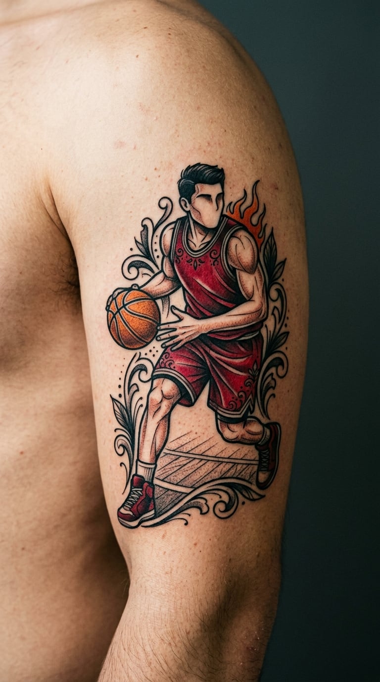 Neo-Traditional Basketball Player