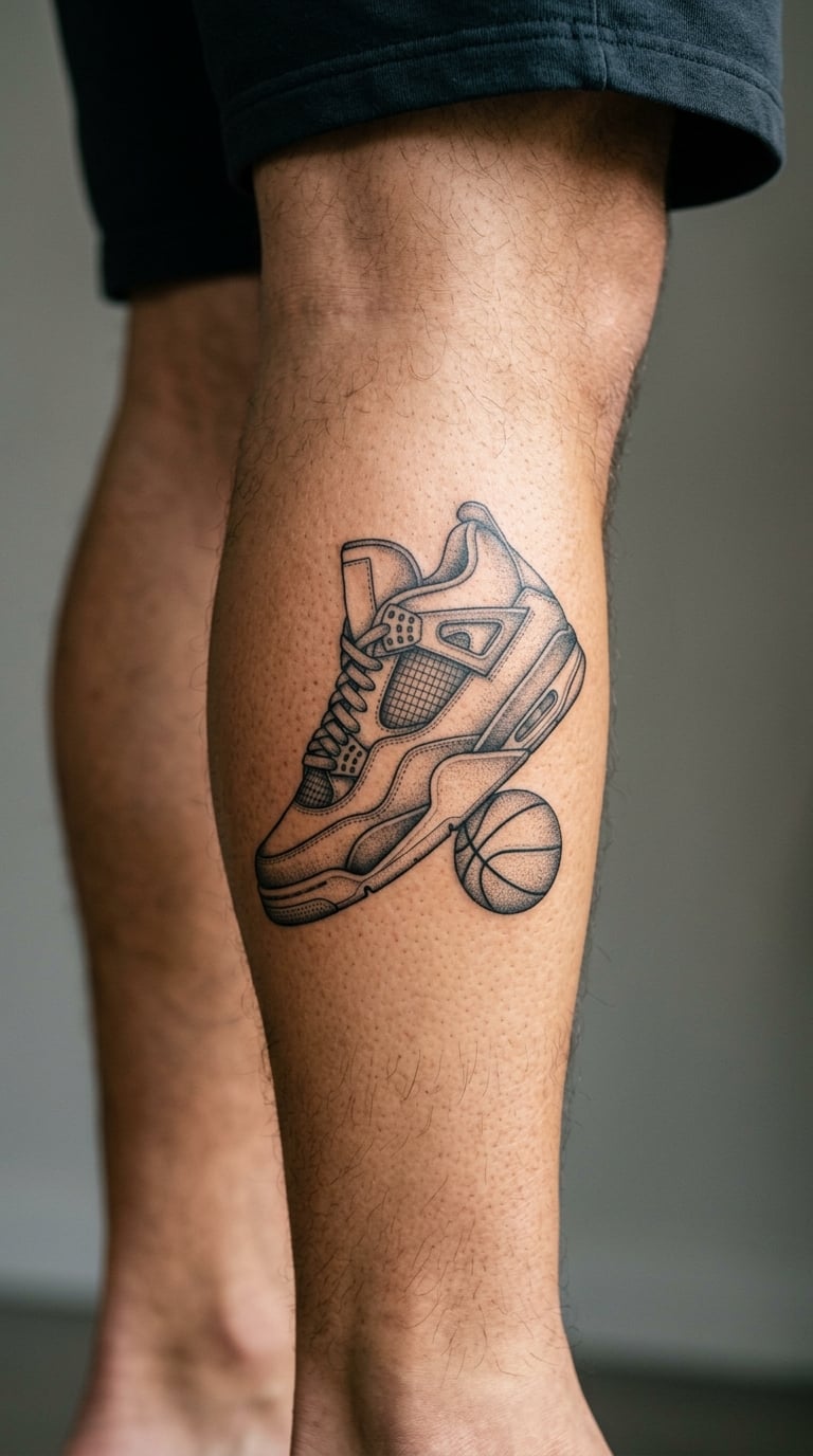 Dribbling Sneaker Tattoo