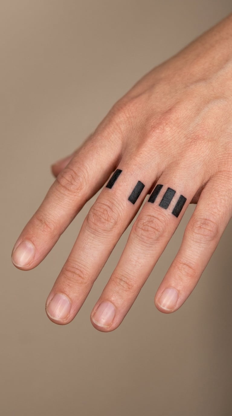 Binary Initials on Separate Fingers
