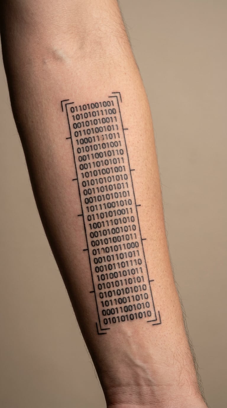 Encrypted Word Binary Sleeve Panel