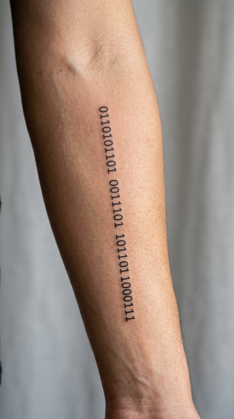 Encoded Name in a Vertical Forearm Column