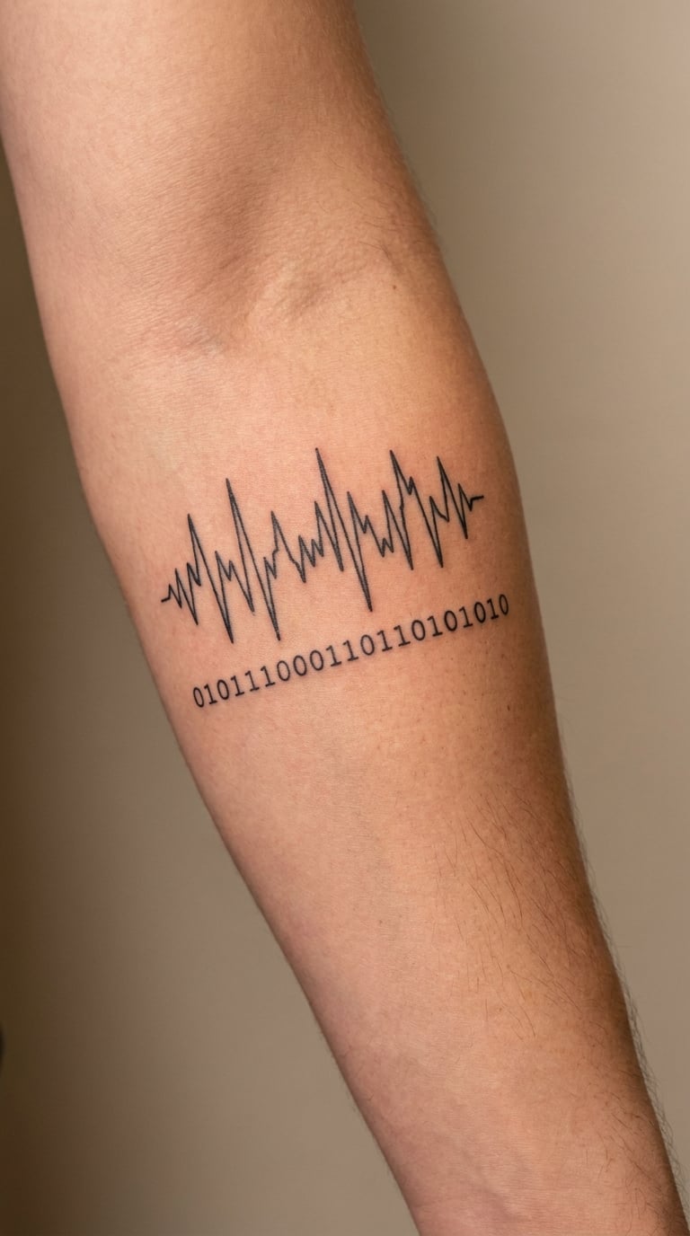 Binary Signal Wave Along the Forearm