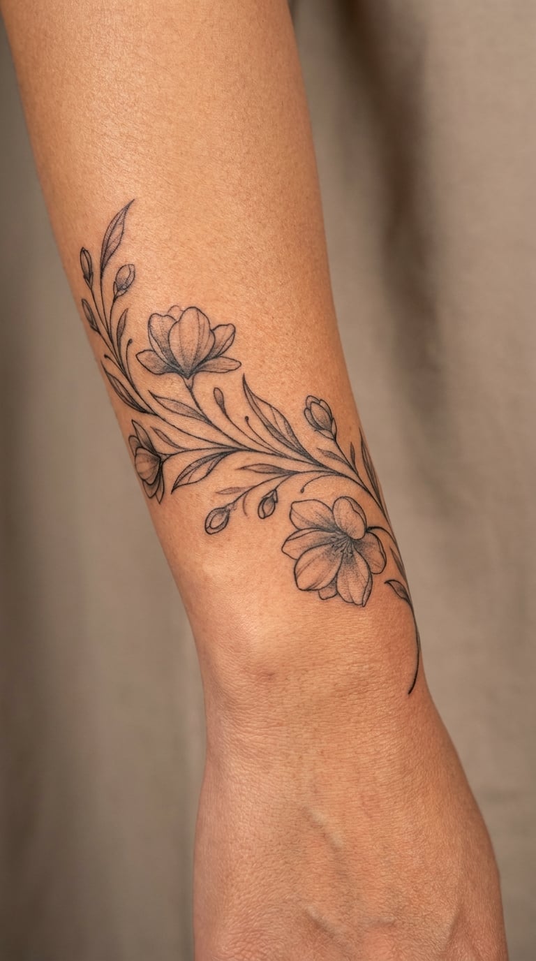 Floral Scroll Wrap