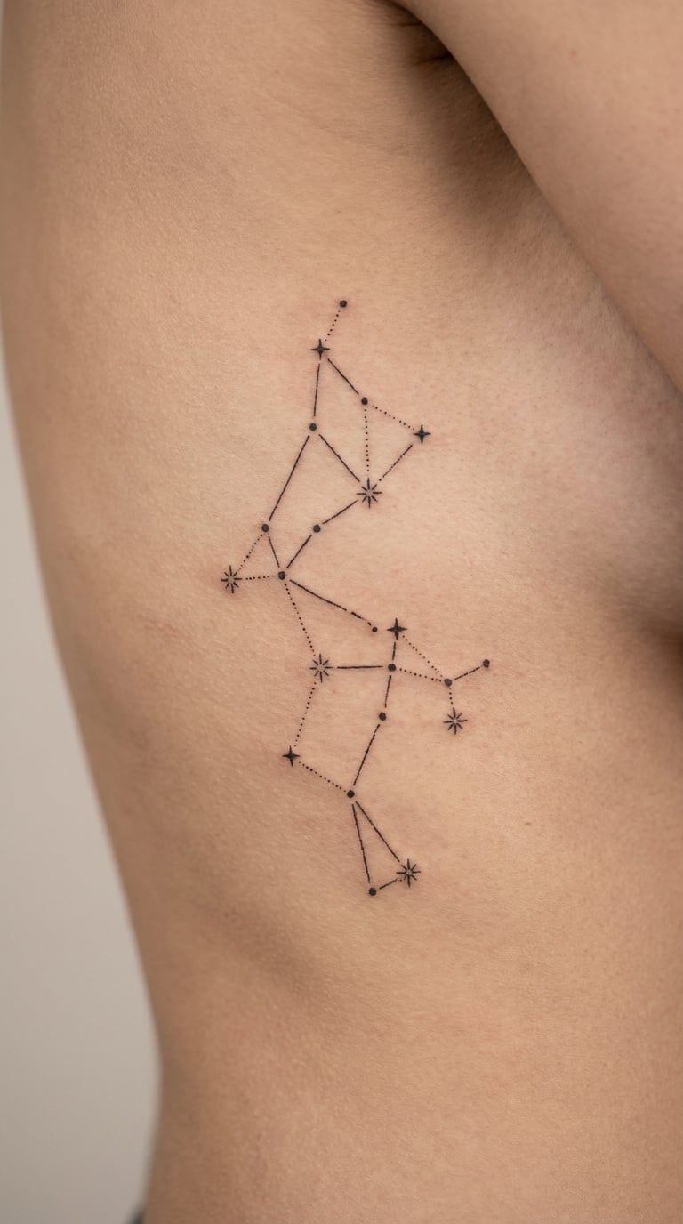 Favorite Star Map on the Side of the Rib