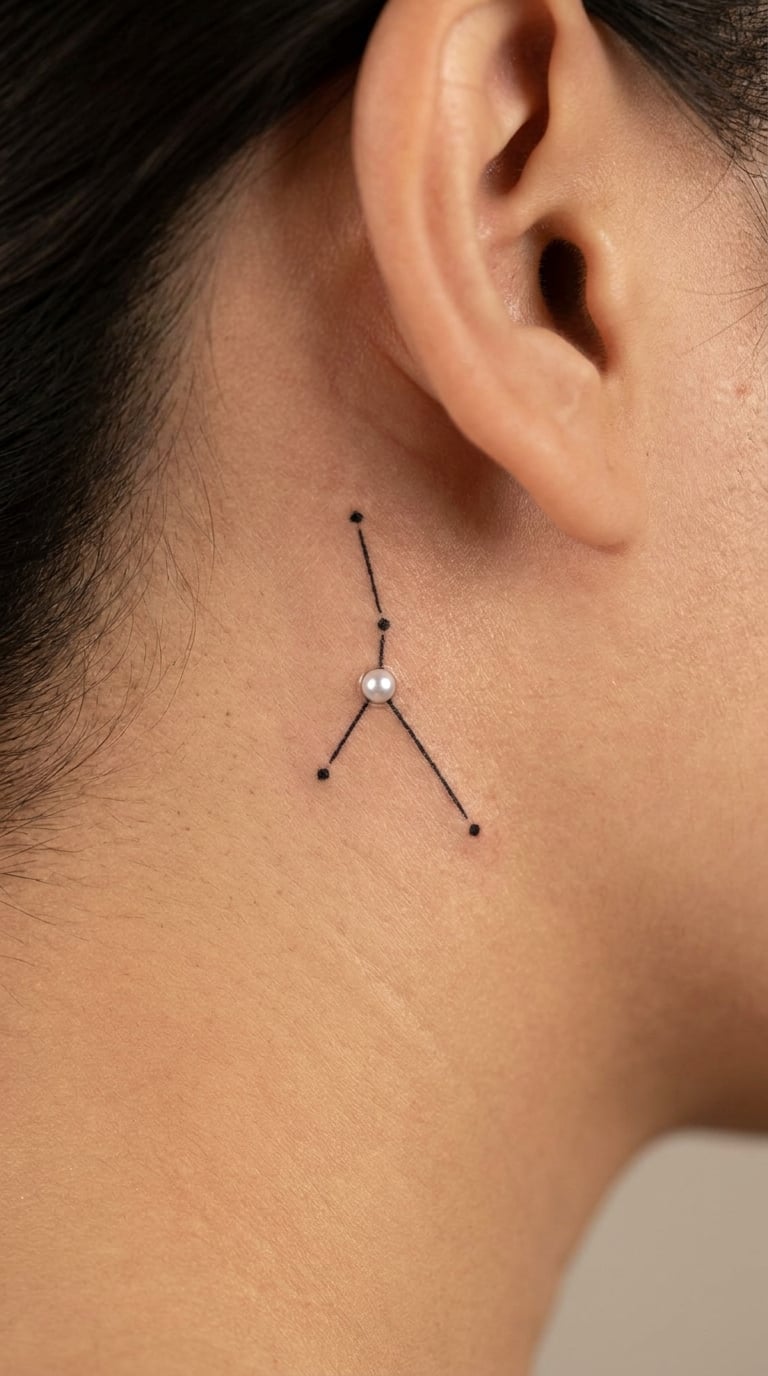 Cancer Constellation with a Pearl Detail