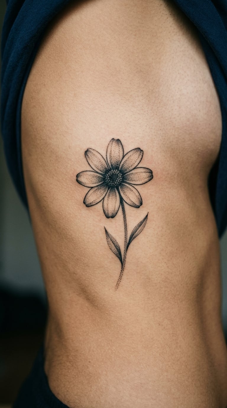 Stippled Daisy on the Rib