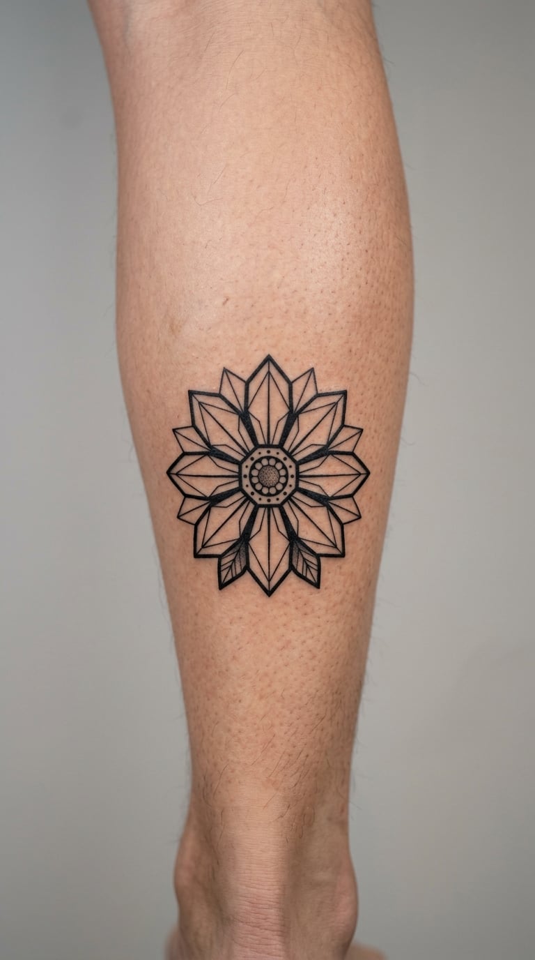 Geometric Daisy on the Calf