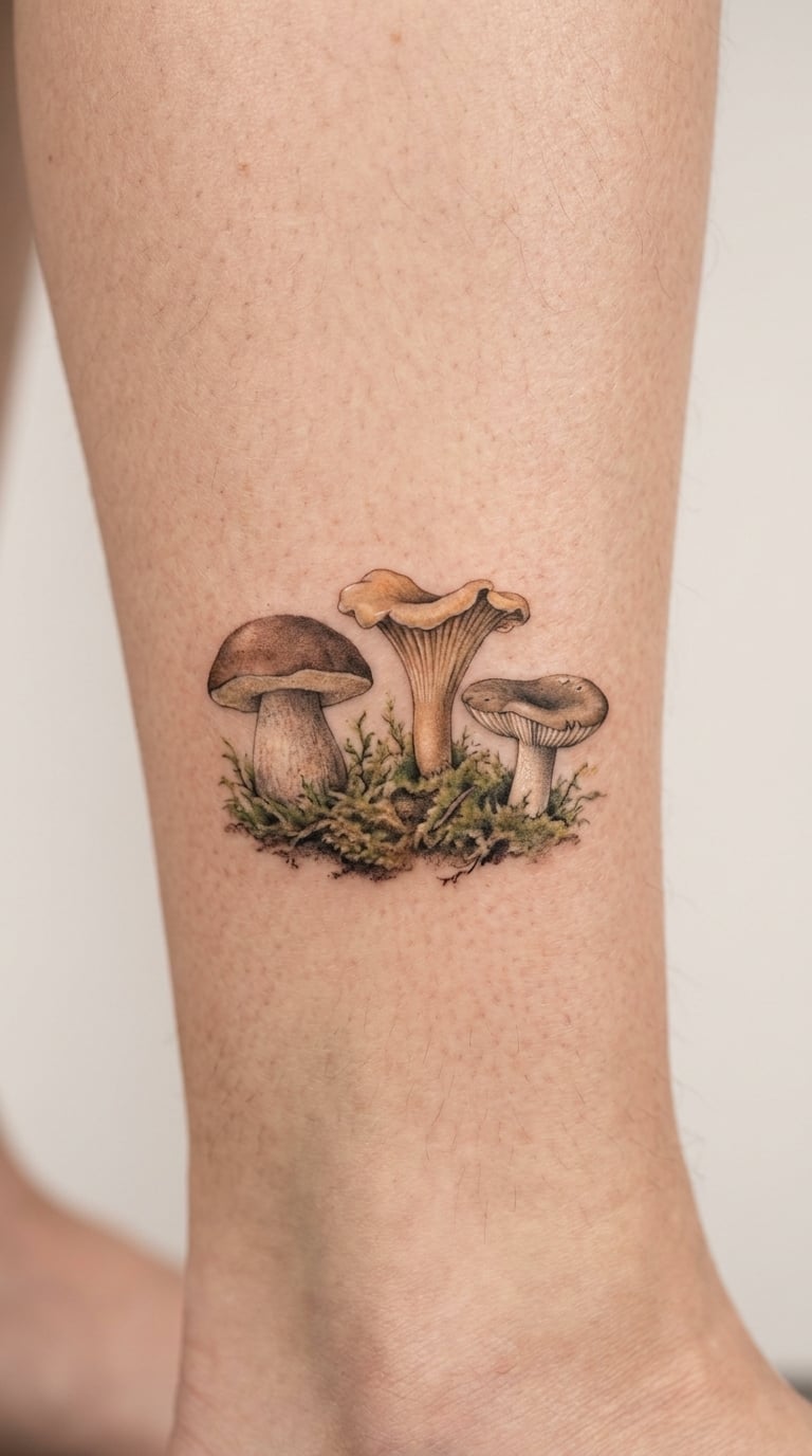 Mushroom Garden in Muted Realism