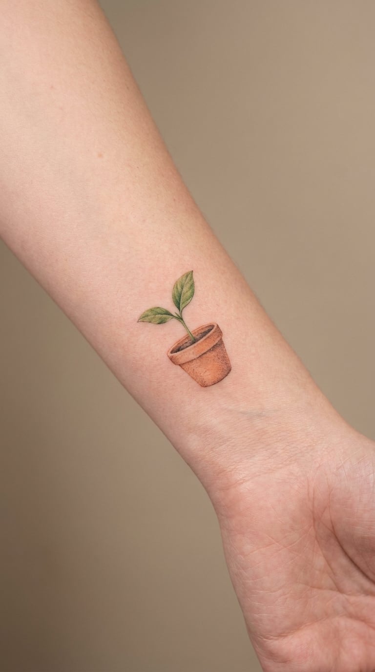 Micro-Realism Seedling in a Tiny Pot