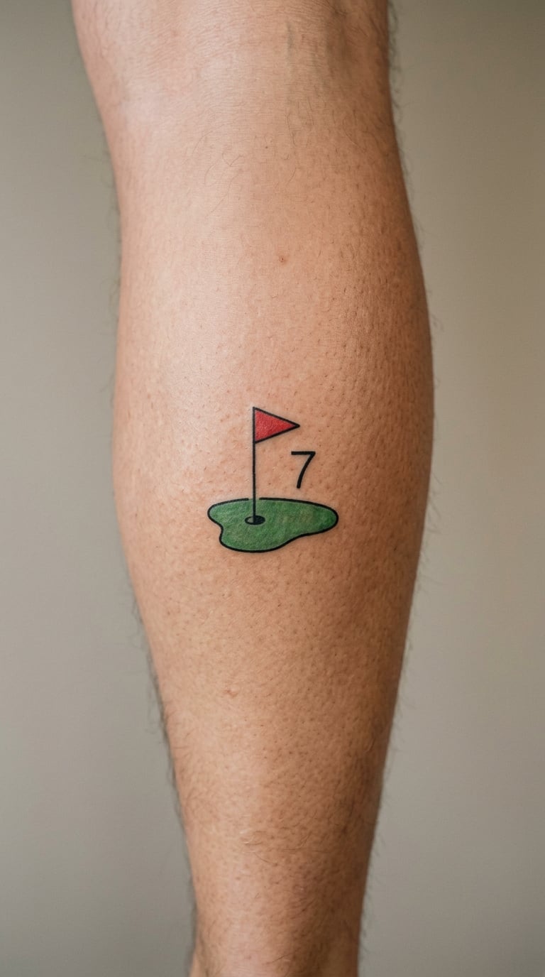 Green with Numbered Flag