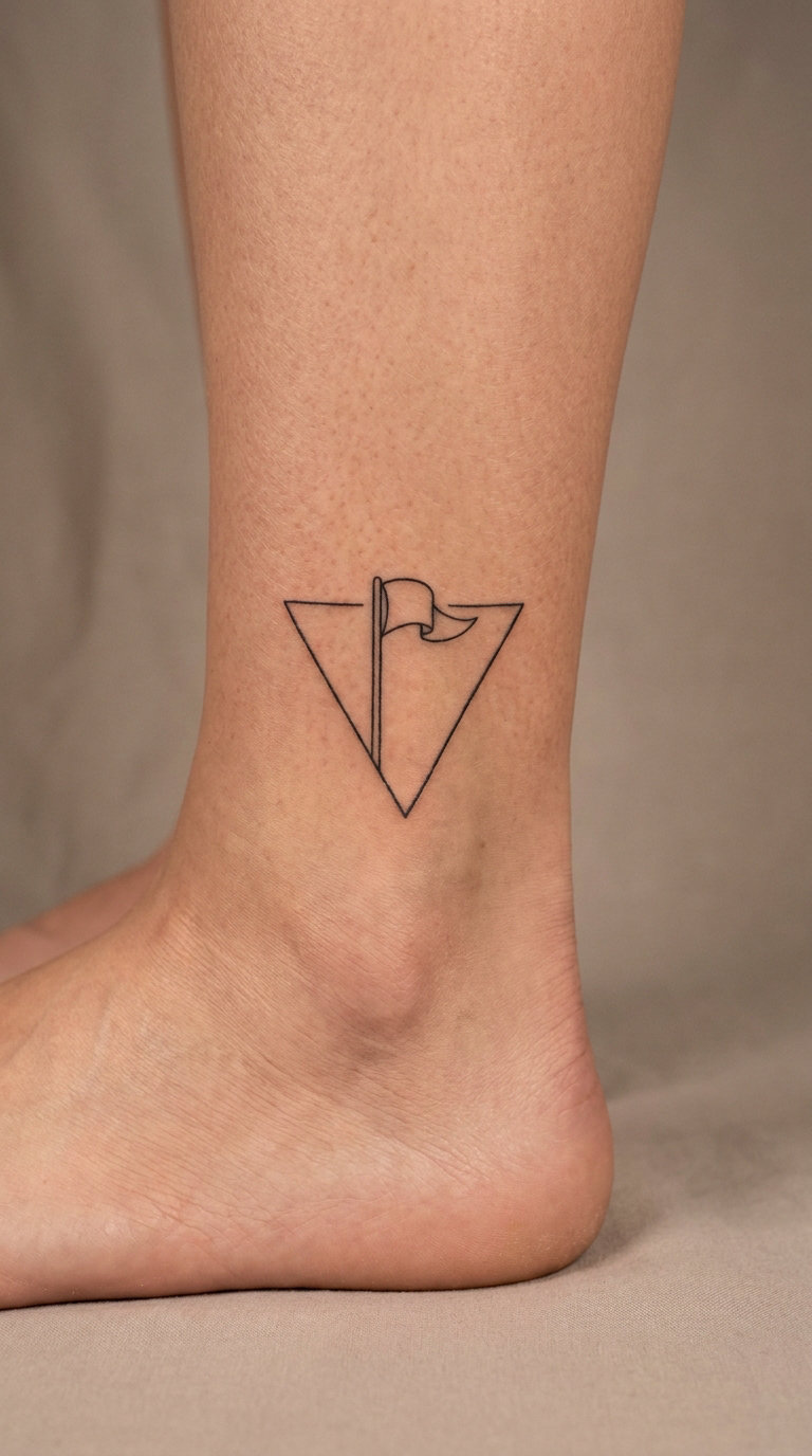 Golf Flag in a Triangle