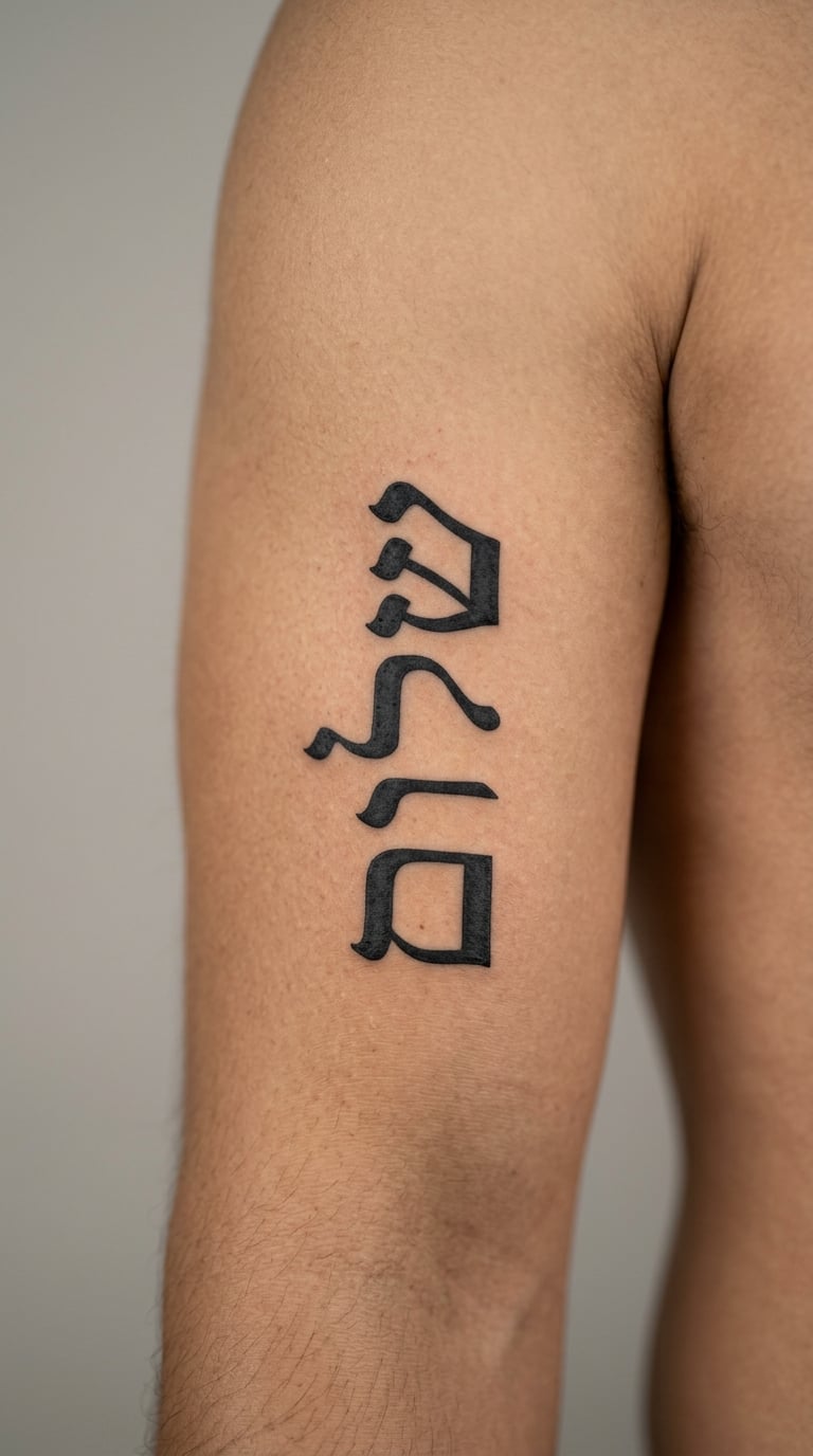 Hebrew Word Emet in Traditional Lettering